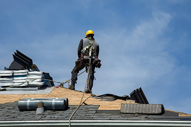 Professional Flat Roof Repair technician working in Redwood Estates, CA